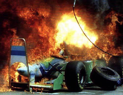 Firey Nascar Crash with Geoffrey Bodine at Daytona