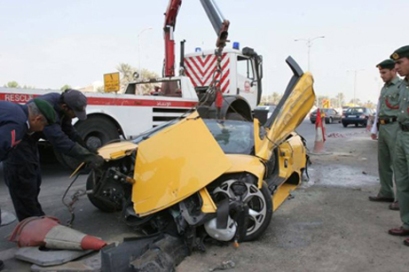Lamborghini Murcielago Roadster accident totalled